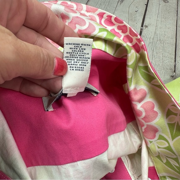 telluride clothing co. bright Floral Pink Green denim jean Jacket boho sz M - Picture 7 of 7